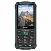 EVOLVEO StrongPhone W4, IP68 ellenálló Dual SIM telefon, 2.8 "LCD, 2500mAh, Powerbank, fekete-zöld