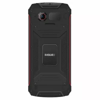 EVOLVEO StrongPhone W4, IP68 ellenálló Dual SIM telefon, 2,8"-os LCD, 2500mAh, Powerbank, fekete és piros színű