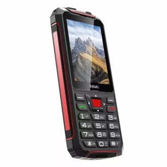EVOLVEO StrongPhone W4, IP68 ellenálló Dual SIM telefon, 2,8"-os LCD, 2500mAh, Powerbank, fekete és piros színű