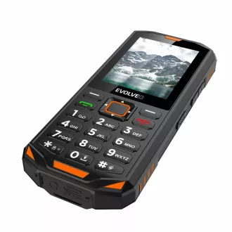 EVOLVEO StrongPhone X5, vízálló, tartós Dual SIM telefon, fekete-narancs színben EVOLVEO StrongPhone X5, vízálló, tartós Dual SIM telefon, fekete-narancs színben