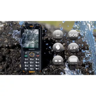 EVOLVEO StrongPhone X5, vízálló, tartós Dual SIM telefon, fekete-narancs színben EVOLVEO StrongPhone X5, vízálló, tartós Dual SIM telefon, fekete-narancs színben
