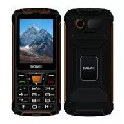 EVOLVEO StrongPhone Z6, IP68 ellenálló Dual SIM telefon, 2.8 "LCD, 4000mAh, Powerbank, fekete-narancs színű