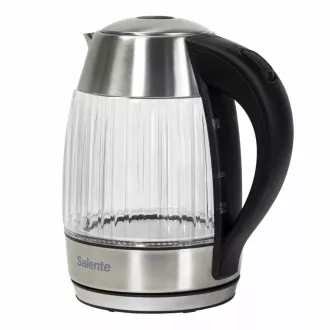 Salente StripeGlass, vízforraló 1,8 l, rozsdamentes acél/üveg, piros háttérvilágítással