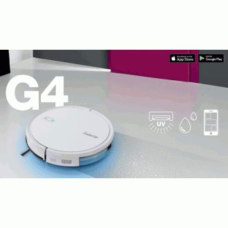 Salente G4, robotporszívó, víztörlés, UVC sterilizálás, fehér színű