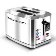 Salente ToastMax kenyérpirító digitális kijelzővel, rozsdamentes acélból készült