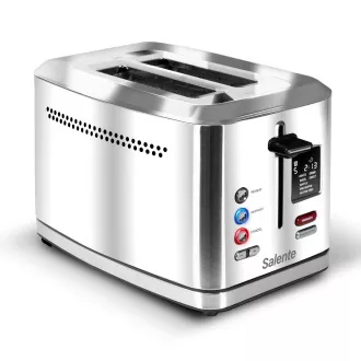 Salente ToastMax kenyérpirító digitális kijelzővel, rozsdamentes acélból készült