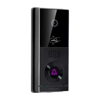 EVOLVEO DoorPhone AHD10, otthoni WiFi videotelefon készlet ajtóvezérléssel és RFID-vel, fekete 10"-os monitorral