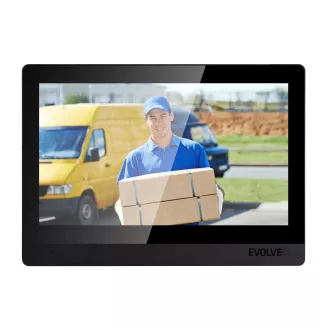 EVOLVEO DoorPhone AHD10, otthoni WiFi videotelefon készlet ajtóvezérléssel és RFID-vel, fekete 10"-os monitorral