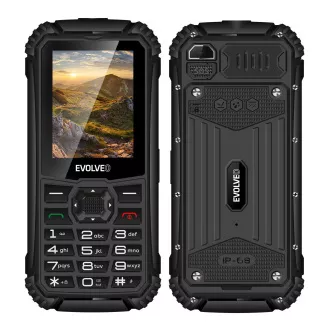 EVOLVEO StrongPhone Q1, IP68 ellenálló Dual SIM telefon, 2,4"-os LCD, 1800mAh, fekete színű