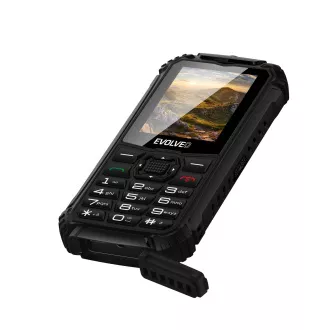 EVOLVEO StrongPhone Q1, IP68 ellenálló Dual SIM telefon, 2,4"-os LCD, 1800mAh, fekete színű