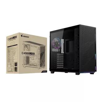 GIGABYTE AORUS C400 GLASS/Midi Tower/Transpar./Fekete