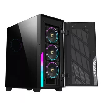 GIGABYTE AORUS C500/Midi Tower/Transpar./Fekete