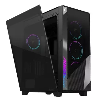 GIGABYTE AORUS C500/Midi Tower/Transpar./Fekete