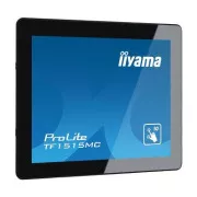 15" iiyama TF1515MC-B2: TN, XGA, kapacitív, 10P, 350cd/m2, VGA, DP, HDMI, fekete színű