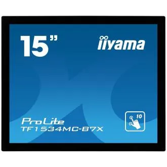 15" iiyama TF1534MC-B7X: TN, XGA, kapacitív, 10P, 370cd/m2, VGA, DP, HDMI, IP65, fekete, fekete 15" iiyama TF1534MC-B7X: TN, XGA, kapacitív, 10P, 370cd/m2, VGA, DP, HDMI, IP65, fekete, fekete