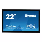 22" iiyama TF2234MC-B7AGB: IPS, FullHD, Kapacitív, 10P, 350cd/m2, VGA, HDMI, DP, IP65, Fekete