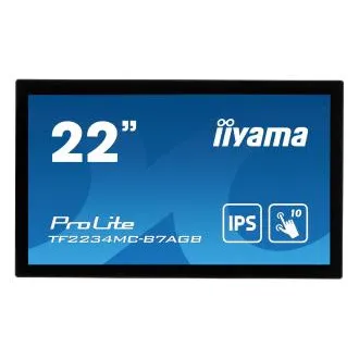 22" iiyama TF2234MC-B7AGB: IPS, FullHD, Kapacitív, 10P, 350cd/m2, VGA, HDMI, DP, IP65, Fekete
