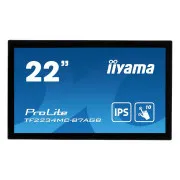 22" iiyama TF2234MC-B7AGB: IPS, FullHD, Kapacitív, 10P, 350cd/m2, VGA, HDMI, DP, IP65, Fekete