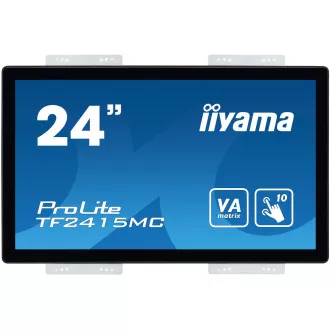 24" iiyama TF2415MC-B2: VA, FullHD, Kapacitív, 10P, 350cd/m2, VGA, DP, HDMI, Fekete, Fekete