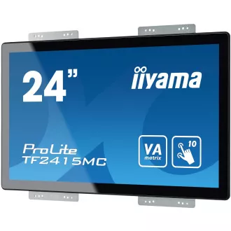 24" iiyama TF2415MC-B2: VA, FullHD, Kapacitív, 10P, 350cd/m2, VGA, DP, HDMI, Fekete, Fekete