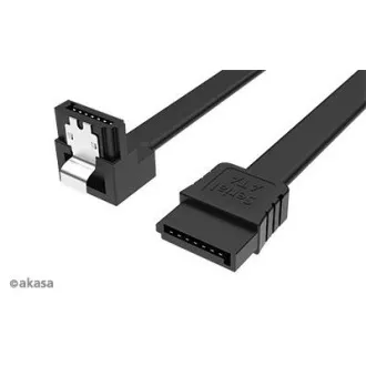 AKASA - Proslim SATA kábel 90° - 50 cm