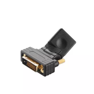 AKASA - Szögletes DVI-D HDMI adapter HDMI-re AKASA - Szögletes DVI-D HDMI adapter HDMI-re