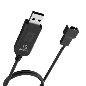 AKASA - 5V - 12V DC Step-Up feszültség átalakító kábel USB 3-Pin és 4-Pin PC ventilátorhoz AKASA - 5V - 12V DC Step-Up feszültség átalakító kábel USB 3-Pin és 4-Pin PC ventilátorhoz