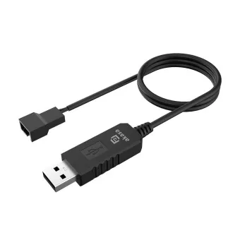 AKASA - 5V - 12V DC Step-Up feszültség átalakító kábel USB 3-Pin és 4-Pin PC ventilátorhoz AKASA - 5V - 12V DC Step-Up feszültség átalakító kábel USB 3-Pin és 4-Pin PC ventilátorhoz
