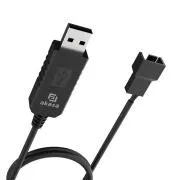 AKASA - 5V - 12V DC Step-Up feszültség átalakító kábel USB 3-Pin és 4-Pin PC ventilátorhoz