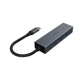 AKASA - USB Type-C 4 az 1-ben hub Ethernet csatlakozóval