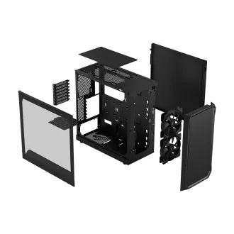 Fractal Design Focus 2 Black TG Clear Tint/Midi Tower/Transpar./Fekete