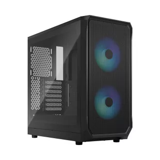 Fractal Design Focus 2 RGB Fekete TG Clear Tint/Midi Tower/Transpar./Fekete
