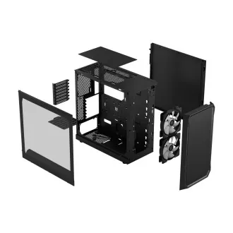 Fractal Design Focus 2 RGB Fekete TG Clear Tint/Midi Tower/Transpar./Fekete