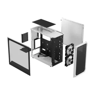 Fractal Design Focus 2 RGB White TG Clear Tint/Midi Tower/Transpar./Fekete-fehér és fehér