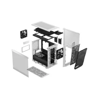 Fractal Design Meshify 2 Nano White TG Clear Tint/Mini ITX/Transpar./Fehér