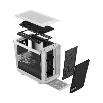 Fractal Design Meshify 2 Nano White TG Clear Tint/Mini ITX/Transpar./Fehér