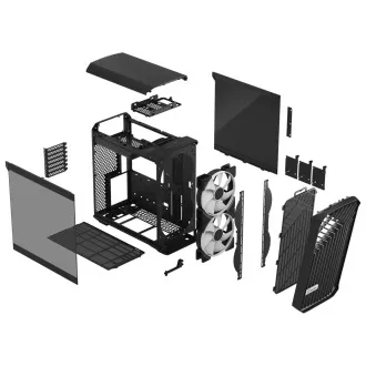 Fractal Design Torrent Compact RGB fekete TG Light/Midi Tower/Transpar./Fekete Fractal Design Torrent Compact RGB Black TG Light/Midi Tower/Transpar./Fekete