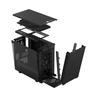 Fractal Design Define 7 Nano Black TG Light Tint/Mini ITX/Transpar./Fekete