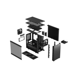Fractal Design Define 7 Nano Black TG Light Tint/Mini ITX/Transpar./Fekete