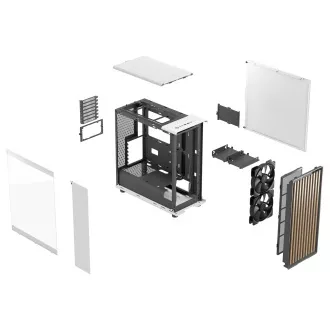 Fractal Design North Chalk White TG Clear/Midi Tower/Transpar./Fehér