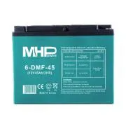 MHPower 6-DMF-45 vontató gélakkumulátor 12 V/45 Ah, D3 – M6 csatlakozó, mélyciklusú