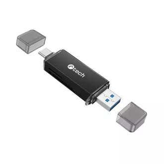 Kártyaolvasó C-tech UCR-02-AL, USB 3.0 TYPE A/ TYPE C, SD/micro SD