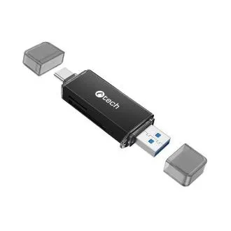 Kártyaolvasó C-tech UCR-02-AL, USB 3.0 TYPE A/ TYPE C, SD/micro SD Kártyaolvasó C-tech UCR-02-AL, USB 3.0 TYPE A/ TYPE C, SD/micro SD