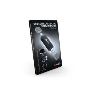 Kártyaolvasó C-tech UCR-02-AL, USB 3.0 TYPE A/ TYPE C, SD/micro SD Kártyaolvasó C-tech UCR-02-AL, USB 3.0 TYPE A/ TYPE C, SD/micro SD