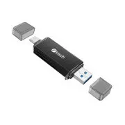 Kártyaolvasó C-tech UCR-02-AL, USB 3.0 TYPE A/ TYPE C, SD/micro SD