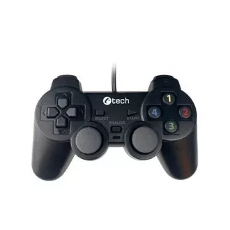 Gamepad C-TECH Callon PC/PS3-hoz, 2x analóg, X-bemenet, rezgő, 1,8m kábel, USB