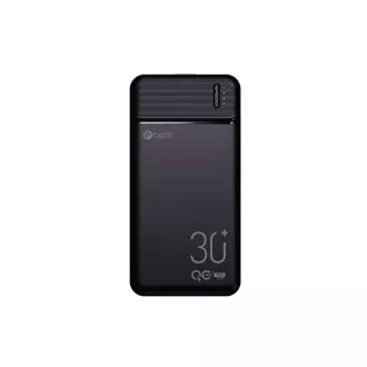 Powerbank C-tech 30000mAh, Li-Pol, 20W, USB-C/USB-A/mikro USB