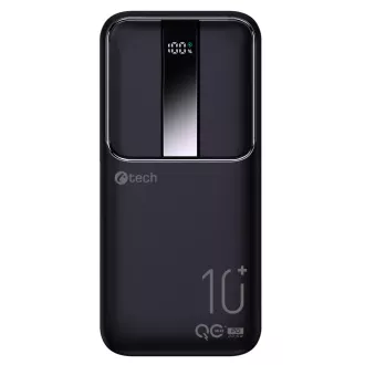 Powerbank C-tech 10000mAh, Li-Pol, 22,5W, USB-C/USB-A/mikro USB