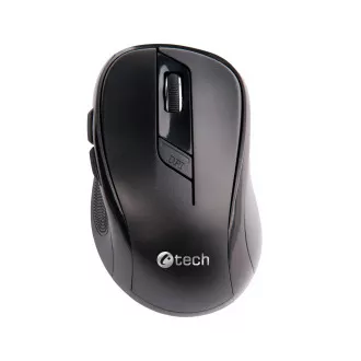 C-TECH egér WLM-02/Ergonomikus/optikai/jobbkezes/1 600 DPI/vezeték nélküli USB/fekete