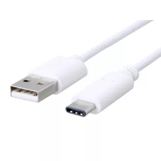 C-TECH USB 2.0 AM-C típusú kábel (AM/CM), 1m, fehér